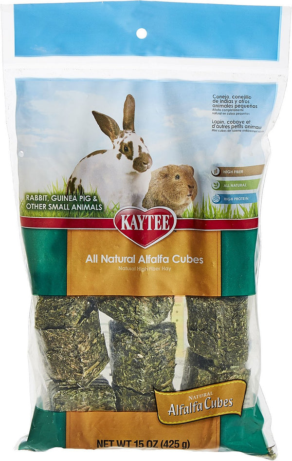Kaytee Alfalfa Cubes Small Animal Food, 15-oz