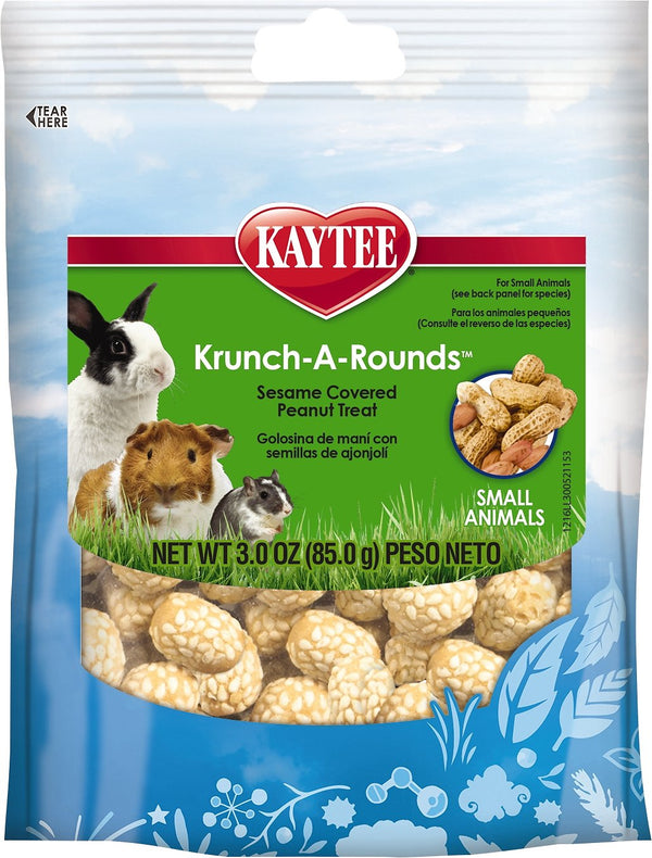 Kaytee Fiesta Krunch-A-Rounds Small Animal Treats, 3-oz