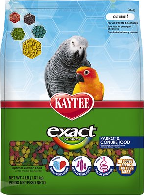 Kaytee Exact Rainbow Parrot & Conure Bird Food