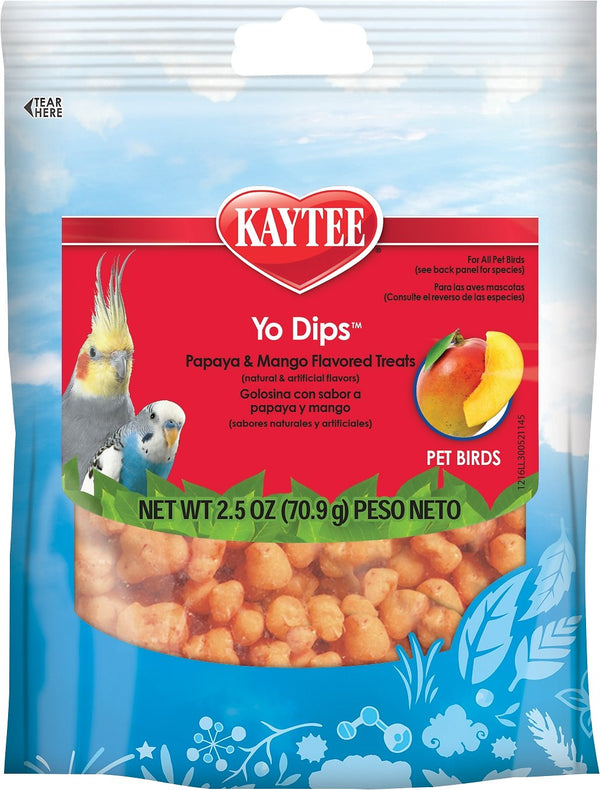 Kaytee Fiesta Mango Flavored Yogurt Dipped Papaya Bird Treats, 2.5-oz