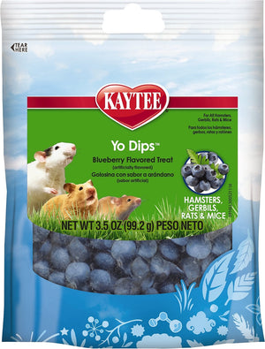 Kaytee Fiesta Blueberry Flavored Yogurt Dipped Hamster, Gerbil, Rat & Mouse Treats, 3.5-oz