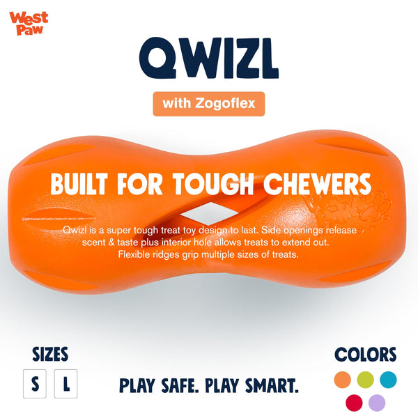 West Paw Jouet pour chien Zogoflex Qwizl, Mandarine