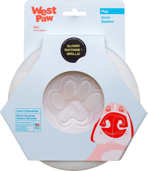 West Paw Zogoflex Zisc Jouet pour chien, Glow, Grand