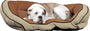 K&H Panier pour animaux avec dossier rembourré, Moka/Sable