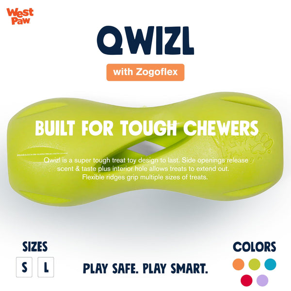West Paw Zogoflex Qwizl Jouet pour chien, Granny Smith
