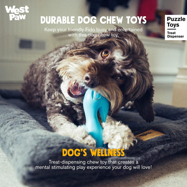 West Paw Zogoflex Qwizl Jouet pour chien, Granny Smith