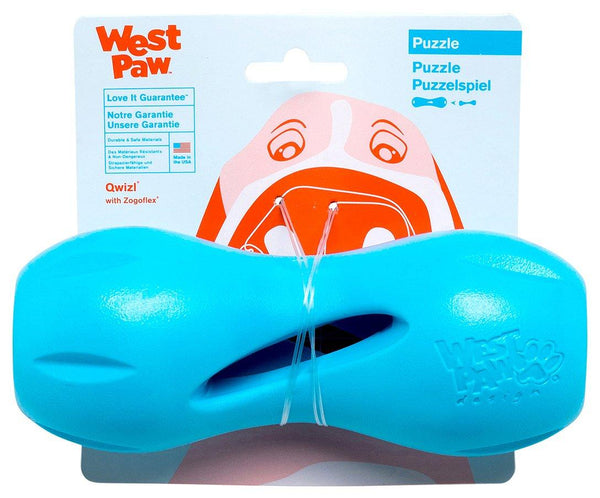 West Paw Jouet pour chien Zogoflex Qwizl, Bleu Aqua