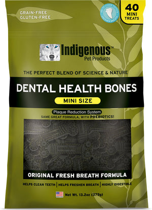 Indigenous Mini Formule Fraîcheur Croquettes dentaires pour chiens, 13.2 oz