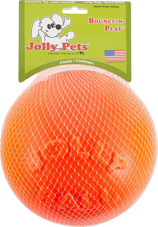 Jolly Pets Bounce-n-Play Dog Toy, Orange