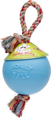 Jolly Pets Romp-n-Roll Dog Toy, Blueberry