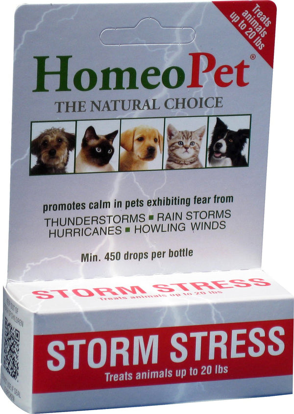 HomeoPet Storm Stress pour animaux de moins de 20 lb, 450 gouttes