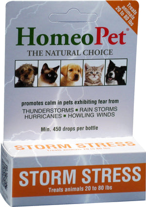 HomeoPet Storm Stress for Pets 20-80-lb, 450 drops