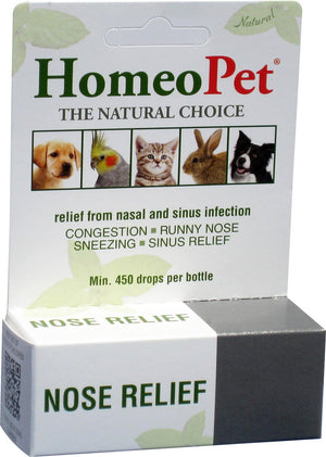 HomeoPet Nose Relief Dog, Cat, Bird & Small Animal Supplement, 450 drops