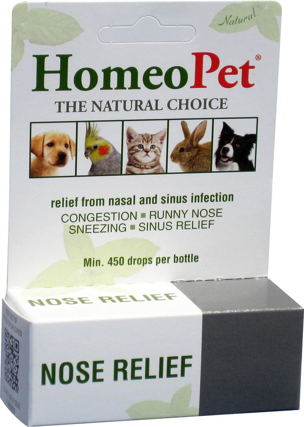 HomeoPet Nose Relief Dog, Cat, Bird & Small Animal Supplement, 450 drops