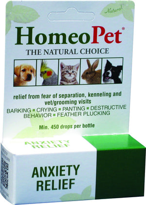 HomeoPet Anxiety Relief Dog, Cat, Bird & Small Animal Supplement, 450 drops