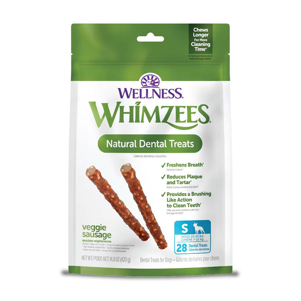 WHIMZEES saucisse légume Chews Gâteries dentaires emballées pour chiens