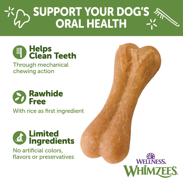 WHIMZEES gâteries dentaires pour chien avec os de riz, 9 pièces