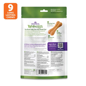 WHIMZEES Ricebone Natural Dental Dog Treats, Large, 9-count