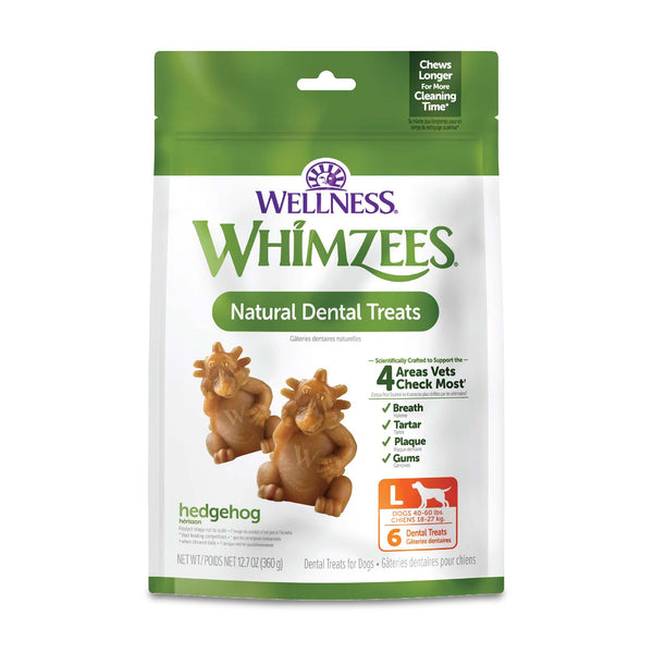 WHIMZEES Lot de 6 friandises dentaires pour chien Hedgehog, grand, 6 pièces