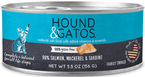 Hound & Gatos Salmon, Mackerel, Sardine Formula Grain-Free Canned Cat Food