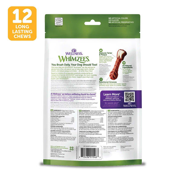WHIMZEES Brushzees Natural Dental Dog Treats