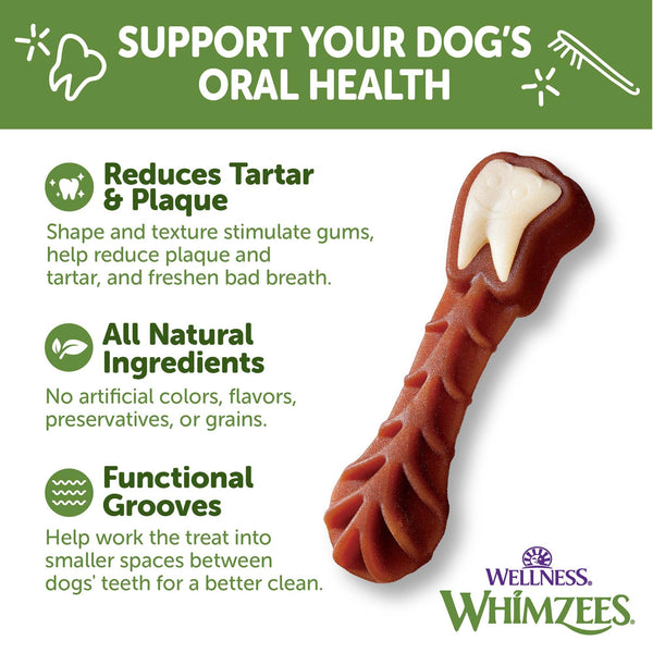WHIMZEES Brushzees Natural Dental Dog Treats