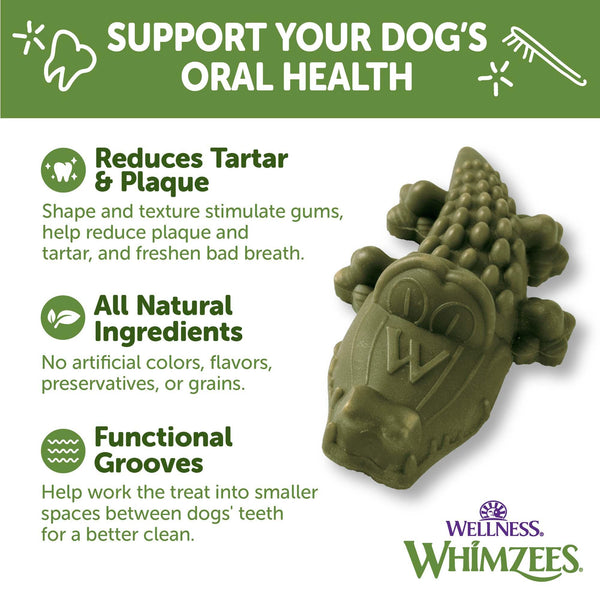 WHIMZEES Gâteries dentaires Alligator pour chien