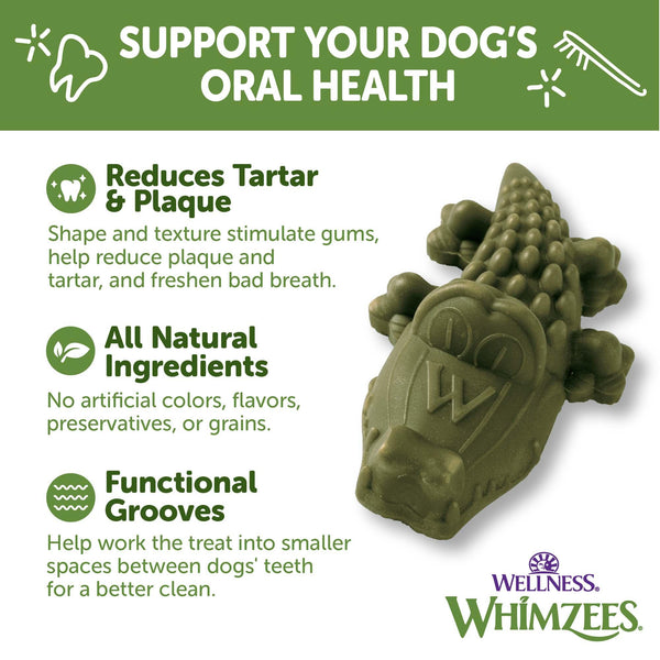 WHIMZEES Gâteries dentaires Alligator pour chien