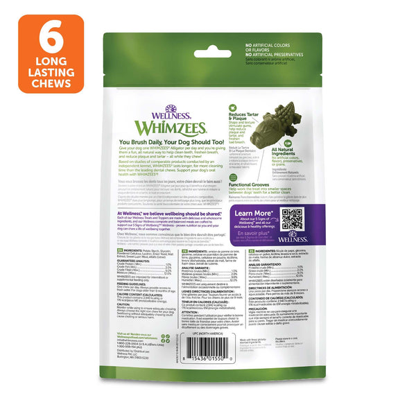 WHIMZEES Gâteries dentaires Alligator pour chien