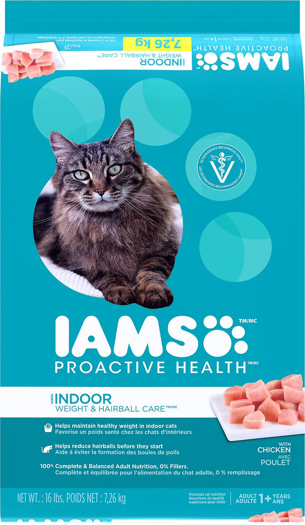 Iams ProActive Health Indoor Weight & Hairball Care Dry Cat Food