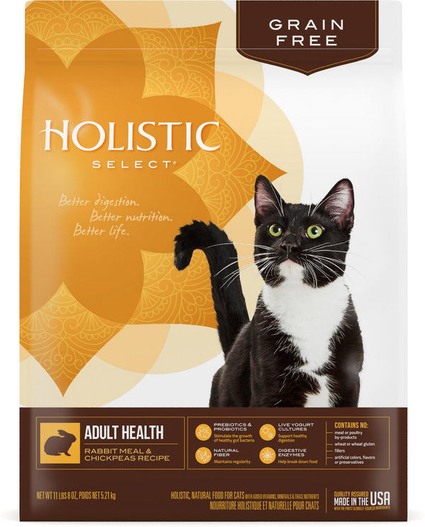 Holistic Select Adult Health Rabbit Meal & Chickpeas Grain Free Dry Cat Food