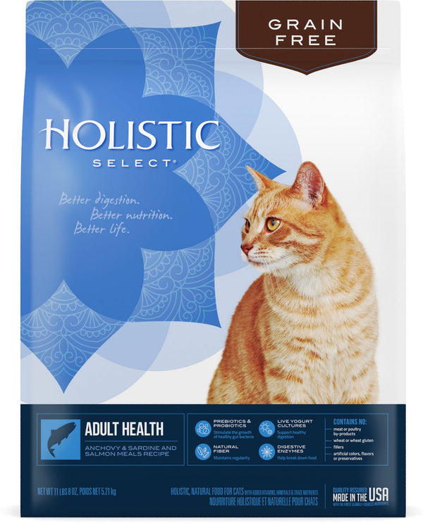 Holistic Select Adult Health Anchovy, Sardine & Salmon Meals Recipe Dry Cat Food