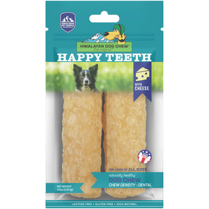 Himalayan Pet Supply Happy Teeth Cheese Flavor Dental Dog Treat, 2 piece