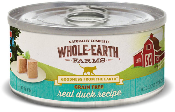Whole Earth Farms Grain-Free Real Duck Pate Recipe Canned Cat Food