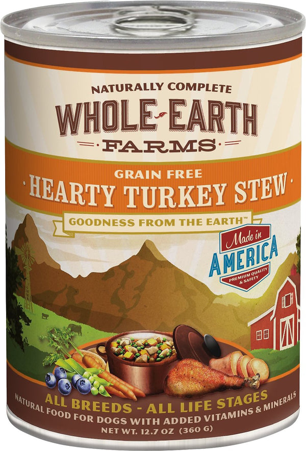 Whole Earth Farms Grain-Free Hearty Turkey Stew Canned Dog Food