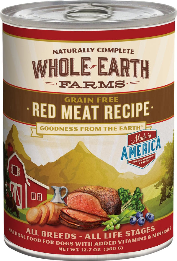 Whole Earth Farms Grain-Free Red Meat Recipe Canned Dog Food