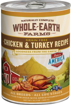 Whole Earth Farms Grain-Free Chicken & Turkey Recipe Canned Dog Food