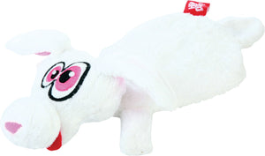 Hear Doggy Silent Squeaker Flattie Rabbit Dog Toy