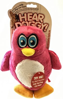 Hear Doggy Silent Squeaker Penguin Dog Toy