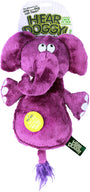 Hear Doggy Silent Squeaker Chew Guard Flattie Elephant Dog Toy