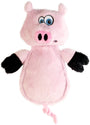 Hear Doggy Silent Squeaker Chew Guard Flattie Pig Dog Toy