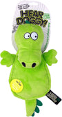 Hear Doggy Silent Squeaker Chew Guard Flattie Gator Dog Toy