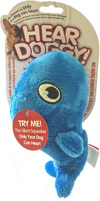 Hear Doggy Silent Squeaker Whale Dog Toy