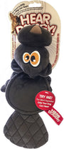 Hear Doggy Silent Squeaker Flattie Beaver Dog Toy, Brown