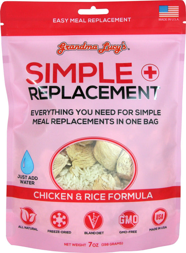 Grandma Lucy's Simple Replacement Chicken & Rice Freeze-Dried Dog & Cat Meal Replacement, 7-oz