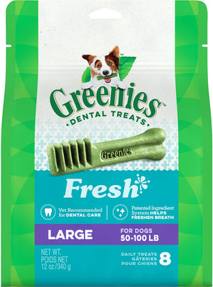 Greenies Fresh Large Dental Dog Treats, 8-count