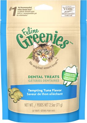 Feline Greenies Dental Treats Tempting Tuna Flavor Cat Treats