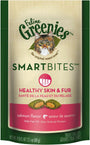 Feline Greenies SmartBites Healthy Skin & Fur Salmon Flavor Cat Treats, 2.1-oz