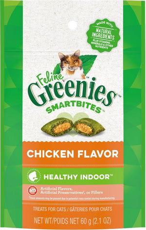 Feline Greenies SmartBites Friandises pour chat à saveur de poulet, sac de 2