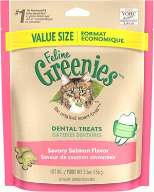 Feline Greenies Dental Treats Savory Salmon Flavor Cat Treats